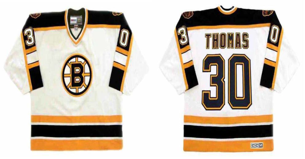 2019 Men Boston Bruins #30 Thomas White CCM NHL jerseys->boston bruins->NHL Jersey